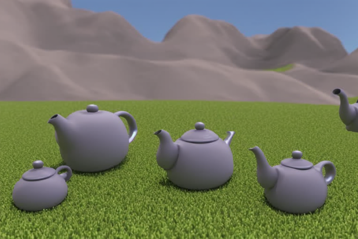 a bunch of teapots